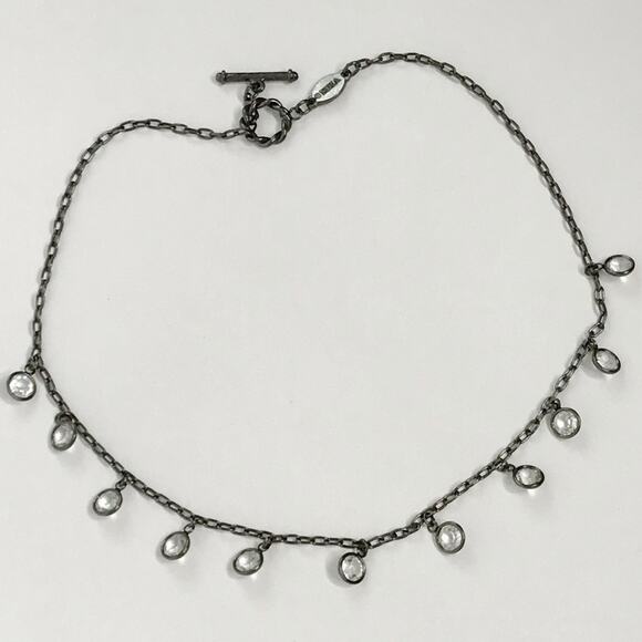 MMA Necklace Metropolitan Museum Of Art Crystal Open Bezel Set Art Deco Toggle